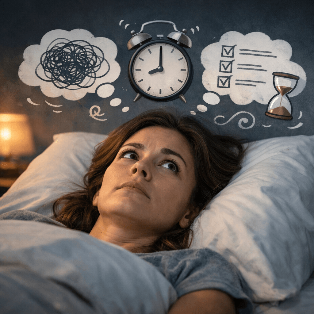 Mente não desliga mesmo durante o descanso e gera cansaço mental à noite.