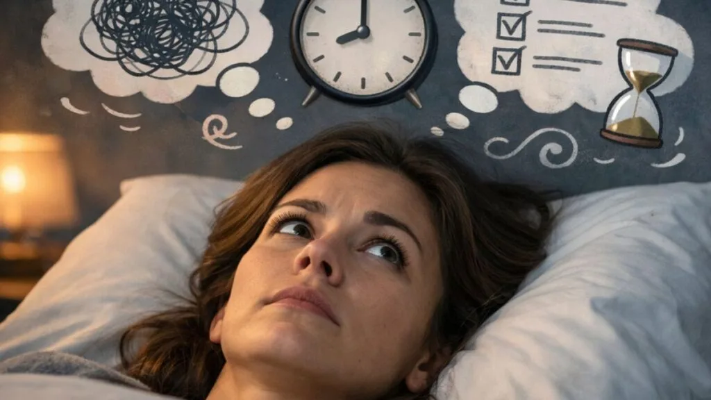 Mente não desliga mesmo durante o descanso e gera cansaço mental à noite.