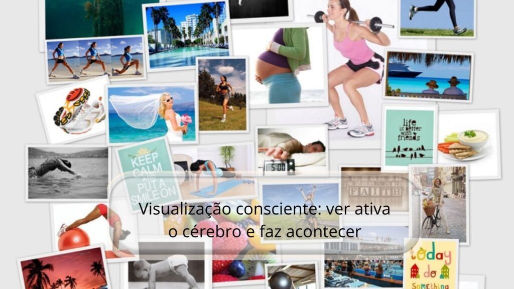 Mural dos sonhos representando o poder da visualização e a construção consciente de objetivos.