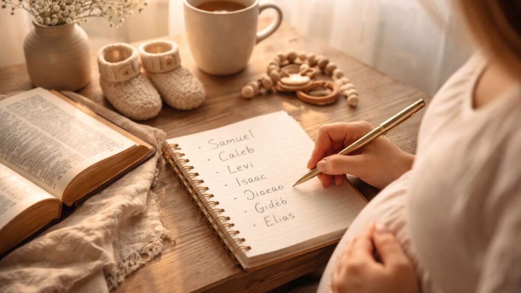 como escolher um nome bíblico forte para bebê com significado espiritual